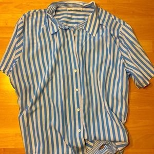 Blue striped blouse